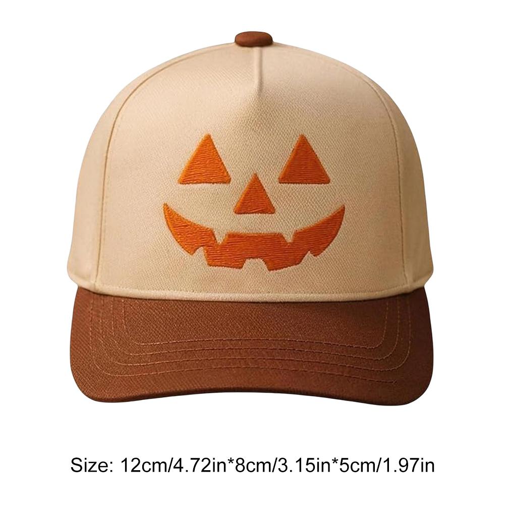 Hot Halloween Pumpkin Face Baseball Cap Embroidery Pumpkin Ghost Baseball Hat for Men Women Outdoor Activities Fishing Camping