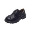 Retro Fashion Leather Children's Leather Shoes Soft Sole Boys Black British Style Performance Shoes