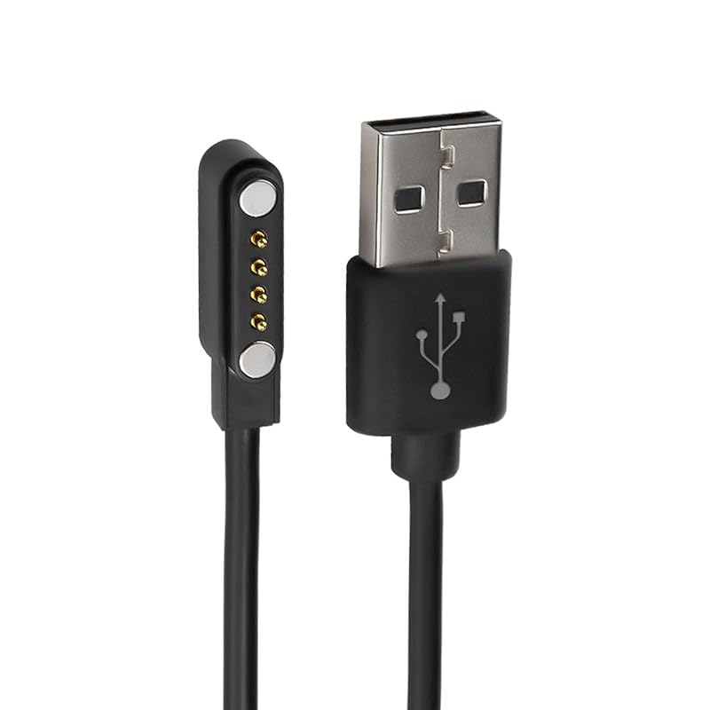 Replacement Magnetic Charging Cable for Bone Conduction Headphones, USB Charger Cord for 4-pin Interface Bone Conduction Headphones, Smartbands, and 1 Pack