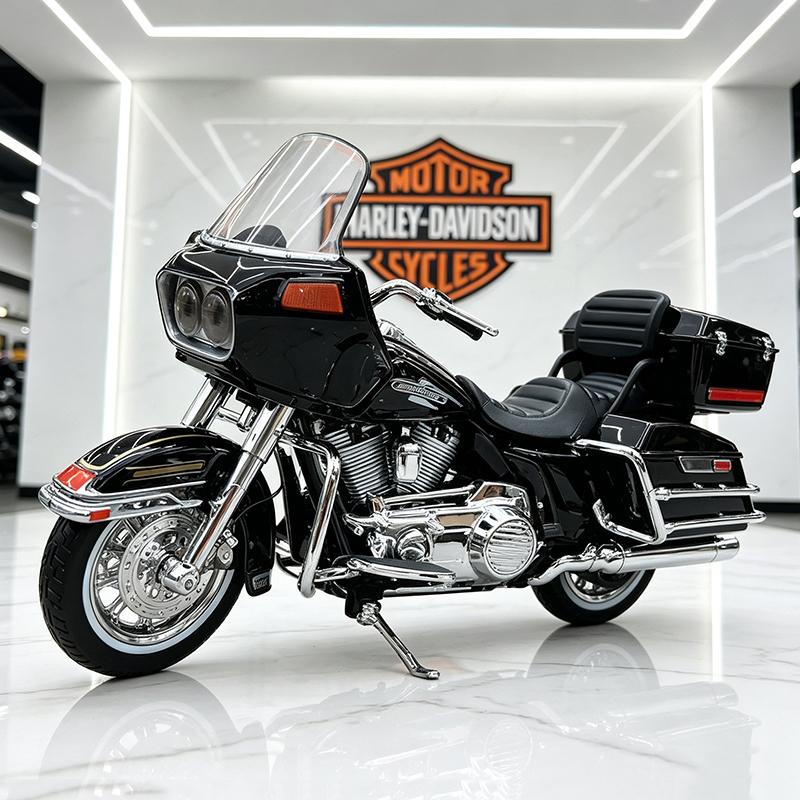 Maisto 1/18 Harley Davidson FLT Tour Glide 1988 Alloy Motorcycle Model Collection Shork-Absorber Off Road Autocycle Model