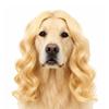Black Twin Tails Pet Costume Wig Brown Curly Pet Hairpiece Funny Dog Wig  Festival Dress-Up