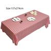 2pcs Waterproof Plaid/Stripes Disposable Tablecloth Oil Proof Desktop Decoration  Birthday