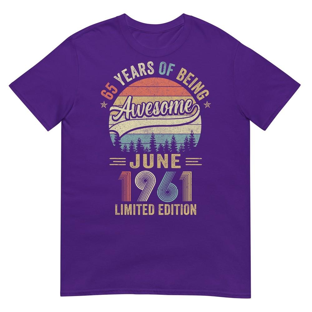 Vintage June 1961 65 Years Old 65th Birthday Unisex Unisex Tshirt