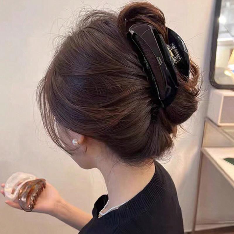 1pc Women's Elegant Hair Clip Set, Large Size, Fashionable Hair Clip, Thick Hair Shark Clip