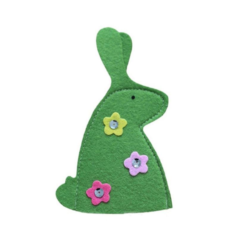 10Pieces Easter Bunnies Eggs Holder 18x10.50cm Fabric Eggs Covers Eggs Sleeve For Home Decoration Party Table Setting