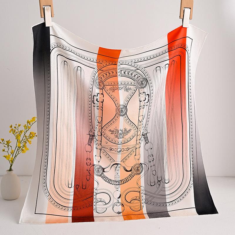 [Flower dill fireworks pattern] New high-end 100% mulberry silk silk scarf women s spring fashion blockbuster silk scarf 66
