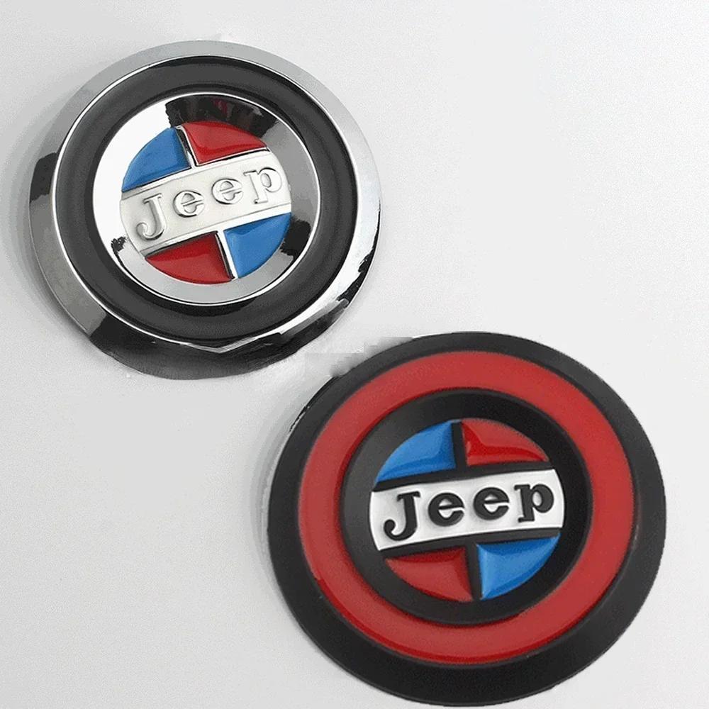 3D Metal Car Front Grille Side Emblem Fender Badge Trunk Sticker for Jeep Grand Cherokee Wrangler Renegade JK Compass Patriot AMS1