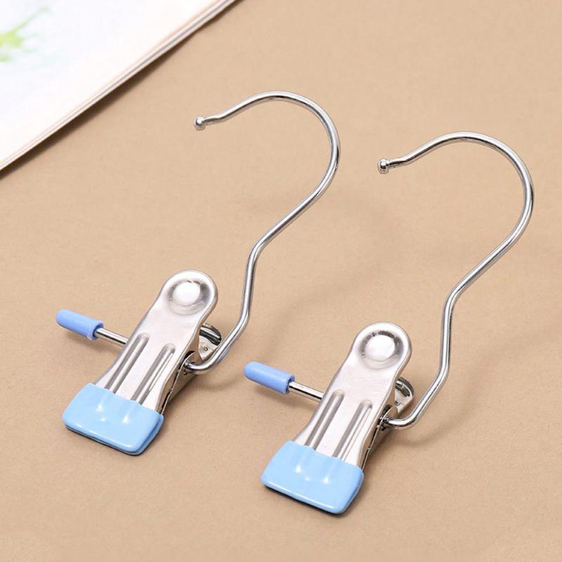 Three Character Clip Hook, Stainless Steel Clothesline Clip, Seamless Storage, Hat Clip, Home Shorts, Fabric, Socks, Air Drying