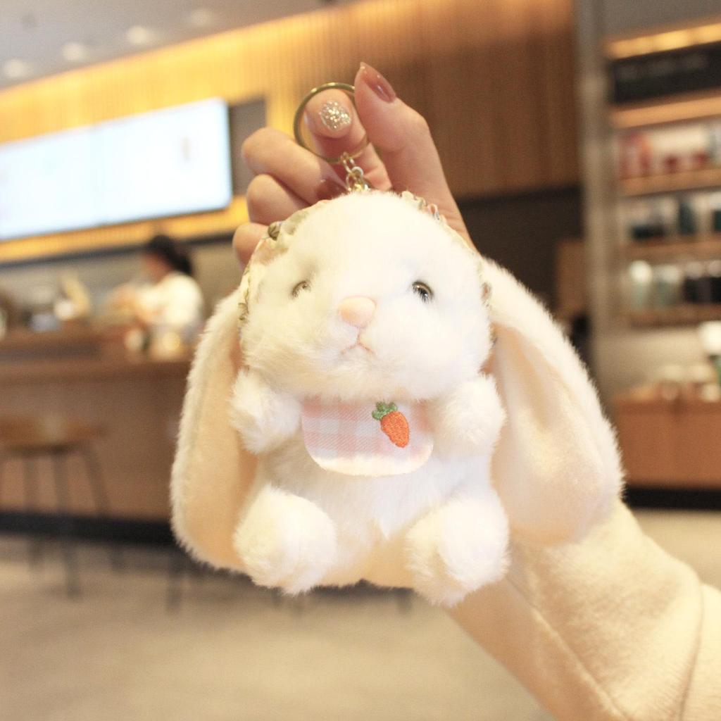 Net Red 4-inch Rabbit Plush Scarf Keychain Pendant
