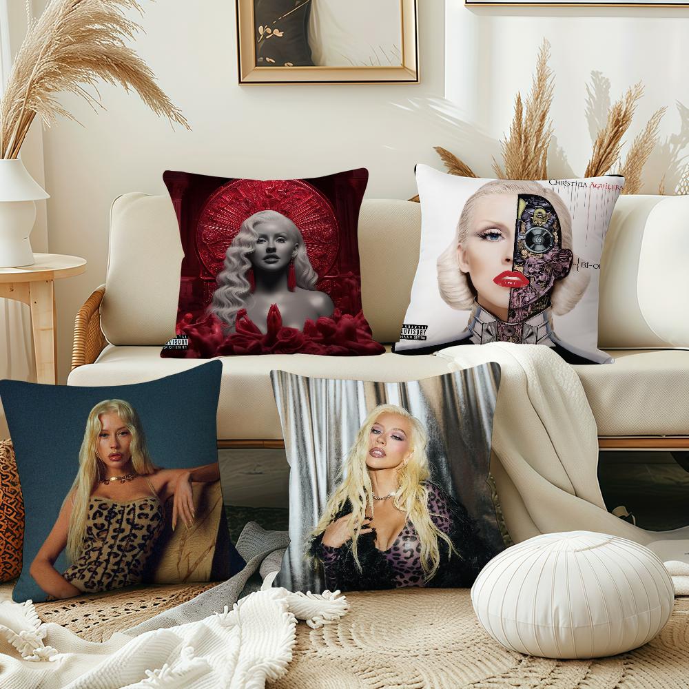 Singer C-Christina A-Aguilera Music cushion cover Pillow Cover Decoration Room Home Sofa living Office Car Nordic Simplicity