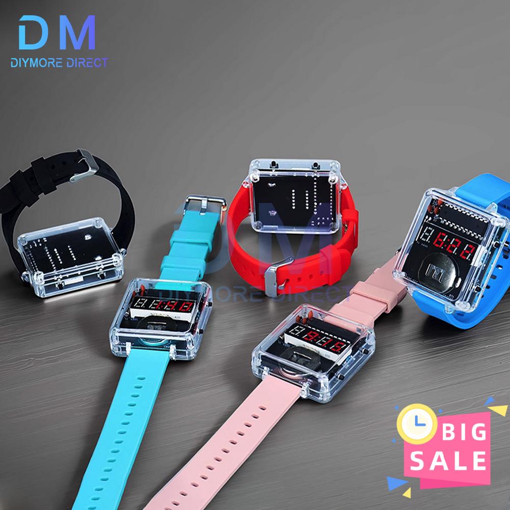 Electronic Watch DIY Kit LED Digital Tube Display Creative Soldering Project Red Display Digital Tube Clock DIY Kit Electronic