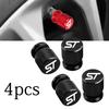 4pcs For ST FOCUS 2 3 Mondeo Fiesta Kuga MK2 MK3 MK4 Car Wheel Tire Valve Caps Tyre Stem Covers Airdust Waterproof