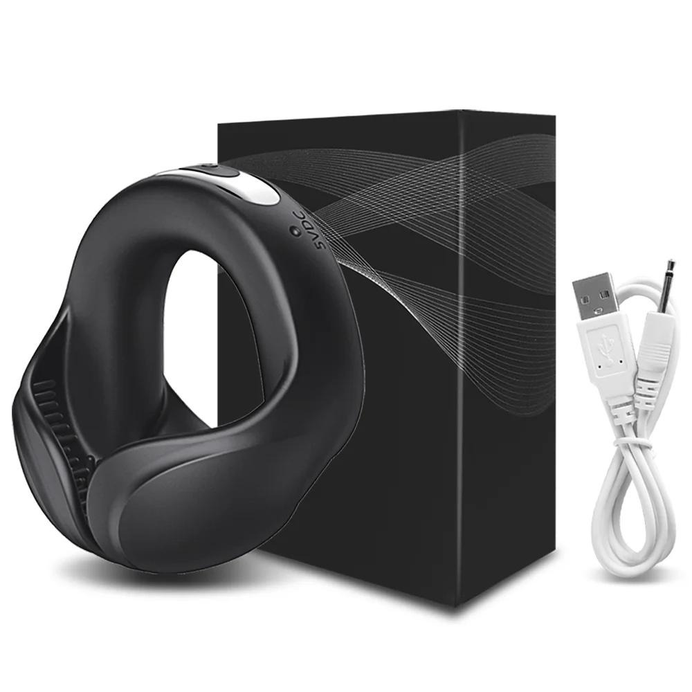 Vibrating Cock Ring for Men Delay Ejaculation Remote Control Cock Penis Ring Sex Toys for Adult Scrotum Stimulator Masturbator