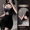 Sexy underwear women's sexy black hollow temperament lace splicing breathable and thin Spice girl slim hip wrap
