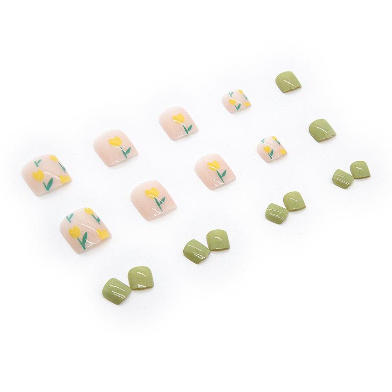 Artificial Nails Manicure Patches, Foot Nail Patches, Tulips, Fresh Summer New Products, Fashionable Wearable Nails, Removable