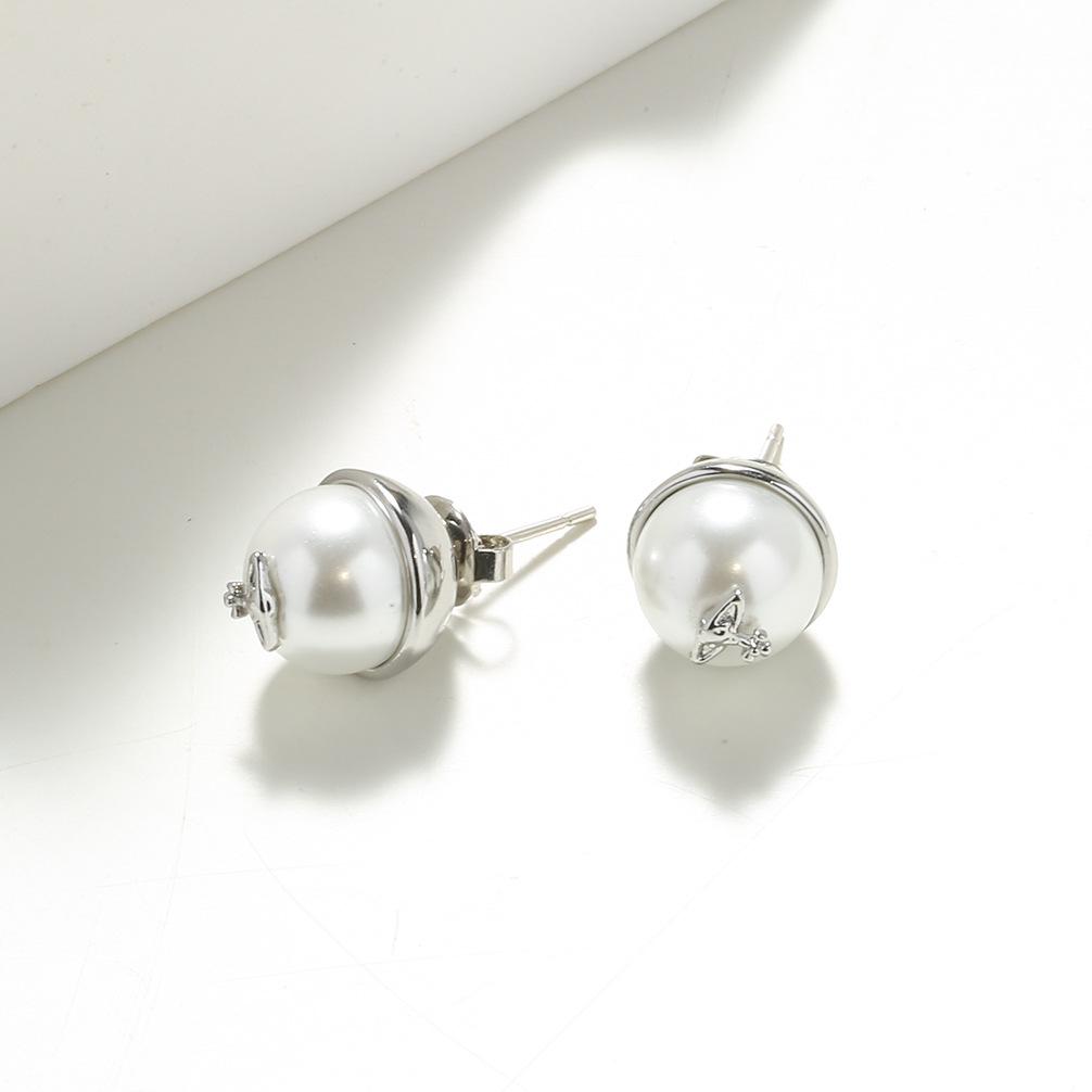 

Серьги-гвоздики с жемчугом, ниша, высокое чувство, серебряные иглы 925 пробы, латунное покрытие, 18-каратное золото, легкие, роскошные, темпераментные, пригородные серьги для женщин