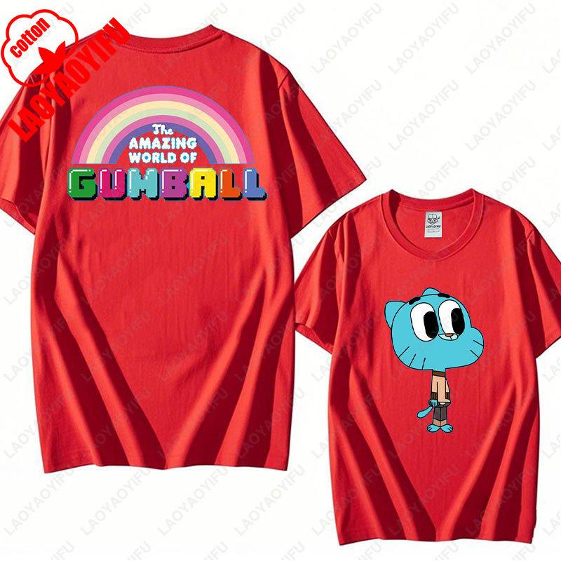 The Amazing World of Gumball Graphic T-shirt Funny Cartoon Anime Tshirt Unisex Cotton Top Cute Preppy Trendy Sweater Clothes Tee