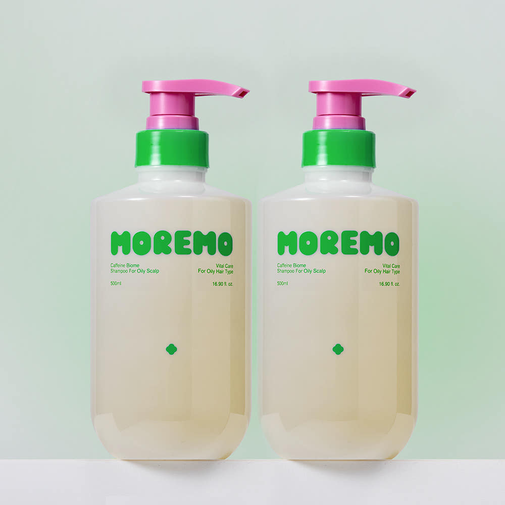 Moremo Caffeine Biome Shampoo for Oily Scalp Double Set 500ml x 2