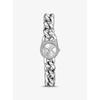 Petite Pavé Silver-Tone Chain-Link Watch MKO1068