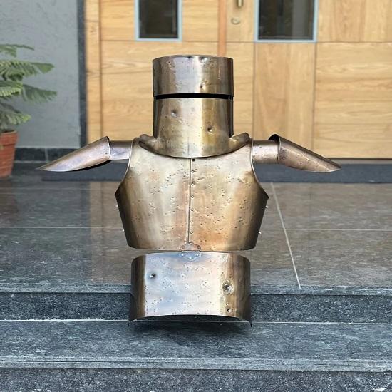 Ned Kelly Armor Suit Steel Helmet Medieval Warrior LARP Cosplay Display