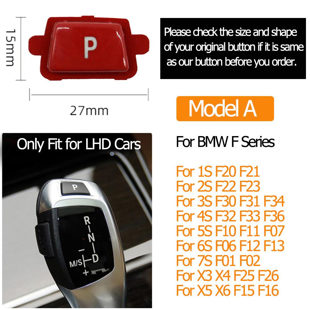 Car Gear Shift Lever Auto Parking Switch Letter P Button Cover For BMW F M Series F30 F34 F36 F10 F11 F01 F02 F06 F25 F26