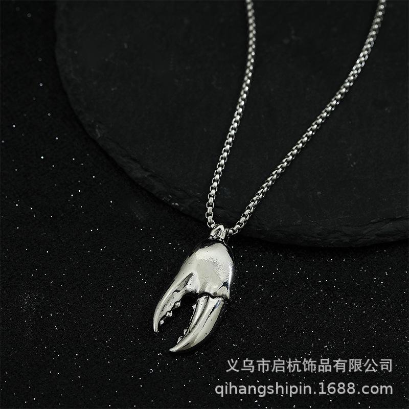 Wolf Fang Necklace Personality Versatile Temperament Men'S Trend Long Sweater Chain Accessories