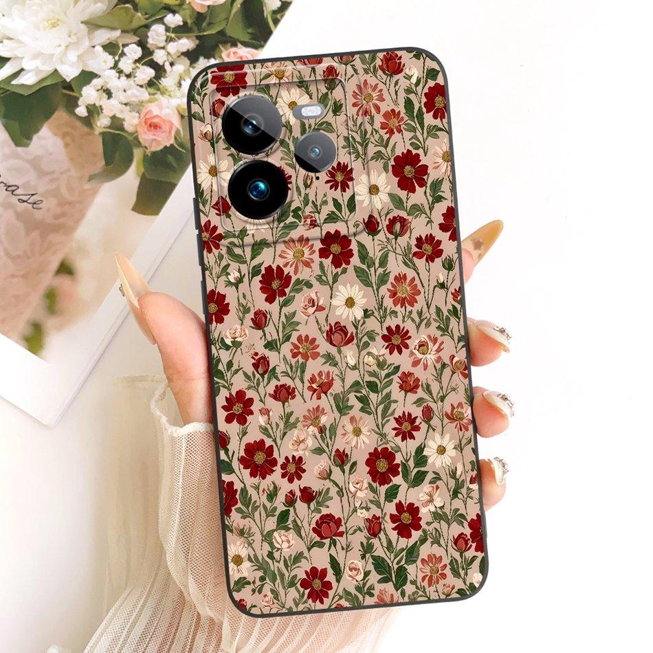 For Realme GT 7 Pro Cute Cat Flower Cartoon Phone Case For Realme GT7 Pro RMX5010 Shockproof Soft Silicone Covers Bumpers