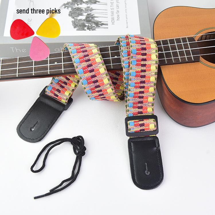 Adjustable Children's Woven Linen Ukulele Strap