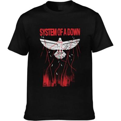 JIBNPRJA T-Shirt für Herren System of A Down, Kurzarm Baumwolle Lässig Rundhals Bedrucktes T-Shirt