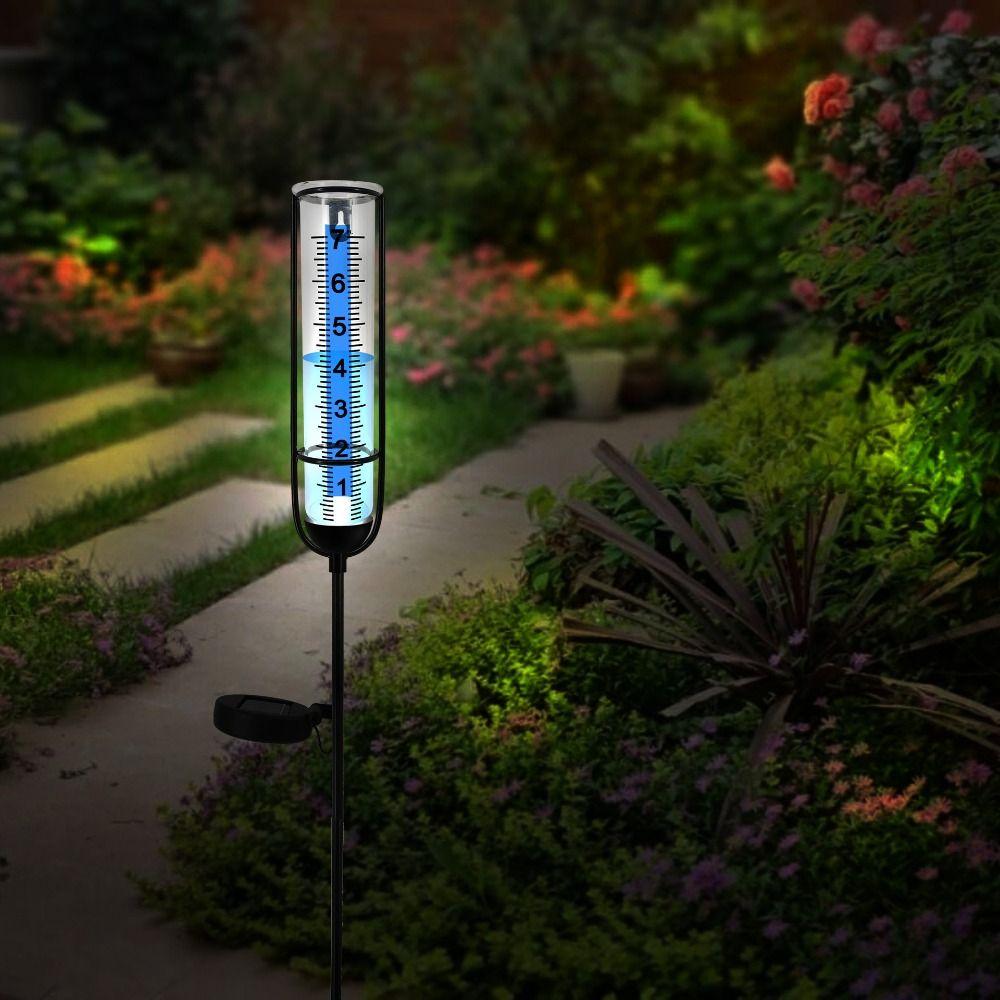 Fence Mounting Bracket Rain Meter Solar Outdoor Rain Gauge Rain Measure Gauge  Lawn And Farm