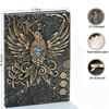 Superaura 3D Phoenix Bronze Dnd Vintage Leather Journal Writing Notebook With 200 Pages A5 Antique Handmade Diary