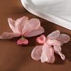 Garden Sweet Silk Fabric Flower Earrings - Elegant Stud Earrings for Women - Beach Style Ear Rings