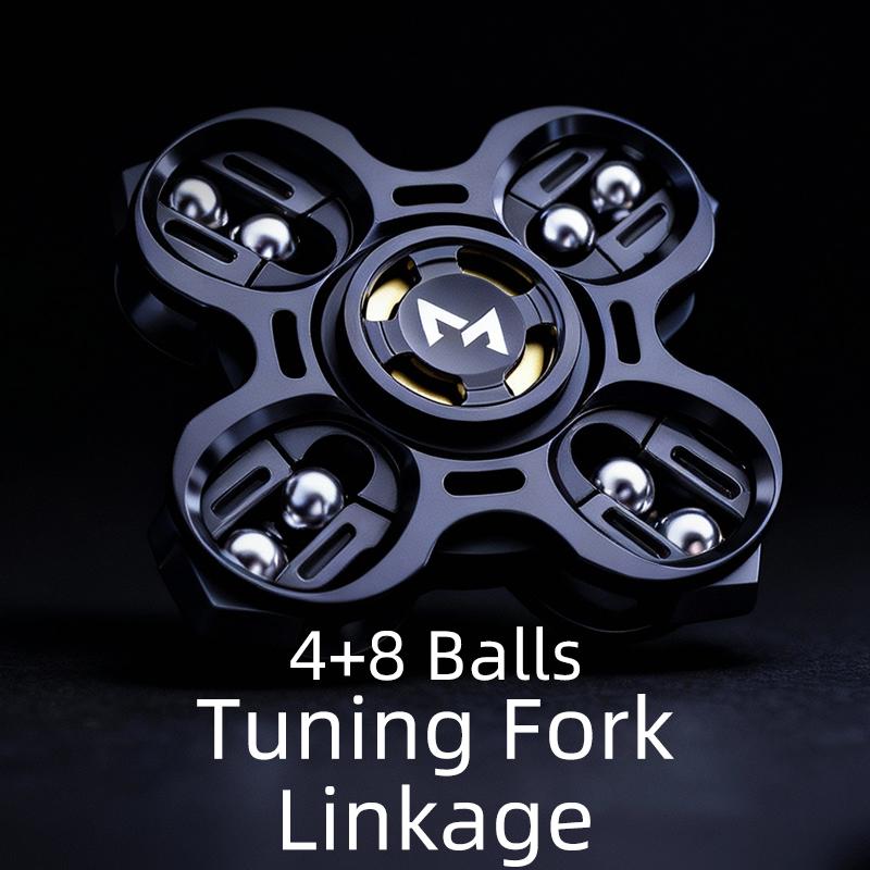 Fideget Toy Metal Tuning Fork Fidget Spinner Toy For Adults Edc Focus Stress Relief Gift Cool Birthday Present For Men Teens