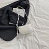 Women Mini Crescent Crossbody Bag Soft PU Leather Shoulder Bag Adjustable Strap Small Underarm Purse Casual Fashion Zipper Handbag
