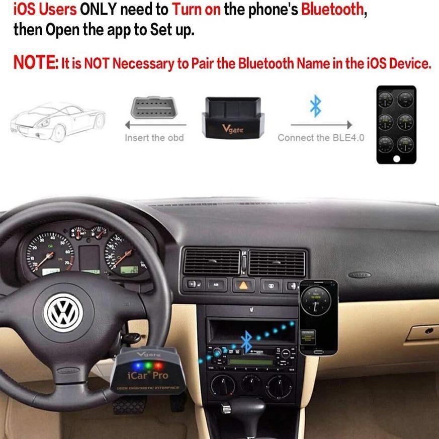 Vgate iCar Pro OBDII 4.0 Bluetooth Car Fault Detector for Apple & Android