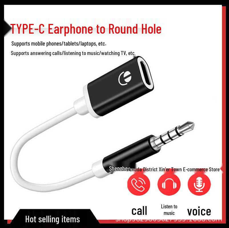 Type-C Female To 3.5mm Male Headphone Adapter for Laptops