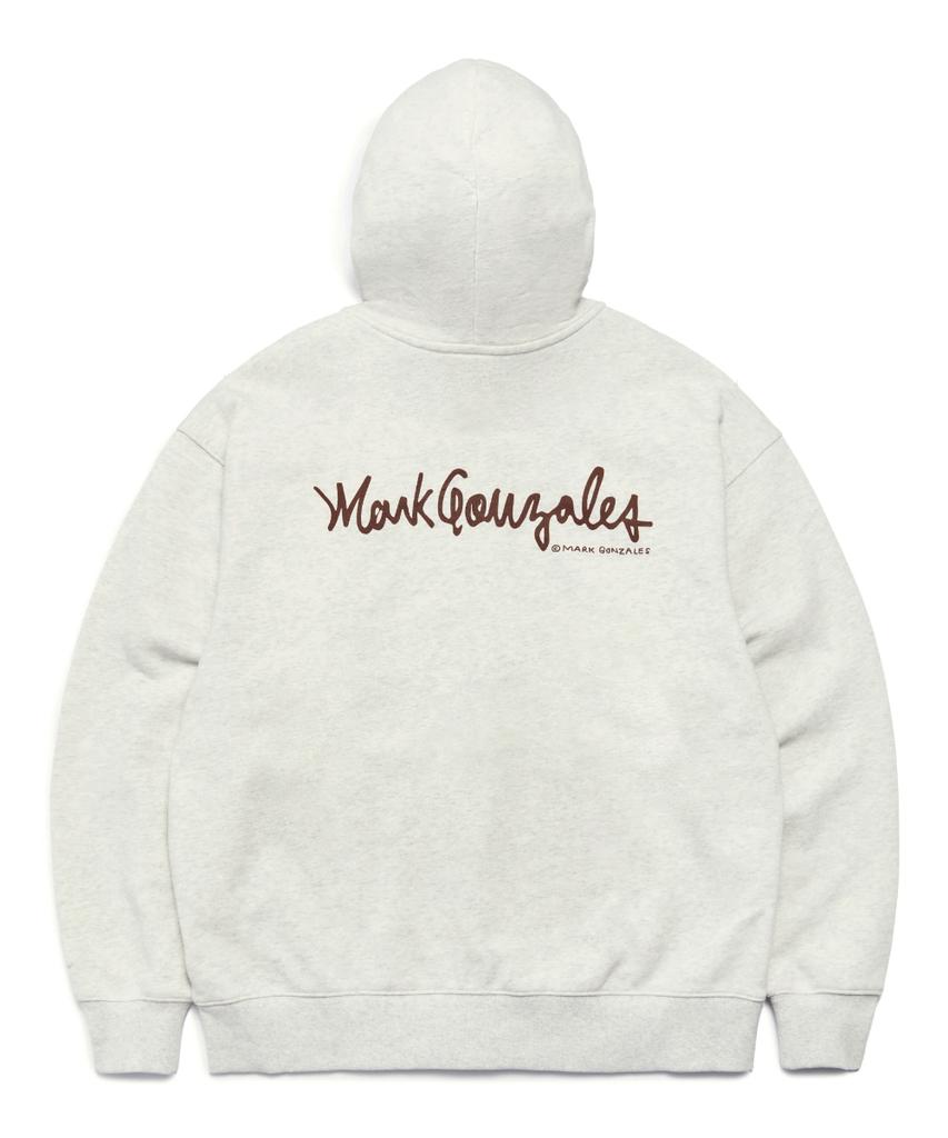 Mark Gonzales Sign Logo Wappen Og Sweat Zip-Up Hoodie - Oatmeal