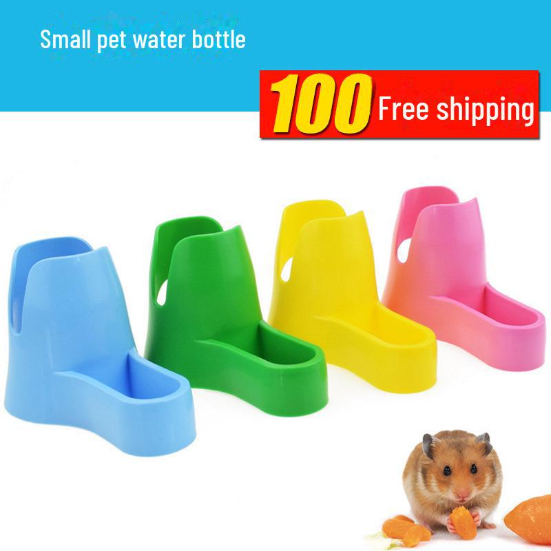 

Диспенсер для води для малих домашніх тварин 2-в-1 : Пляшка та миска для шиншил, кроликів, їжаків Bottle Only рожевий