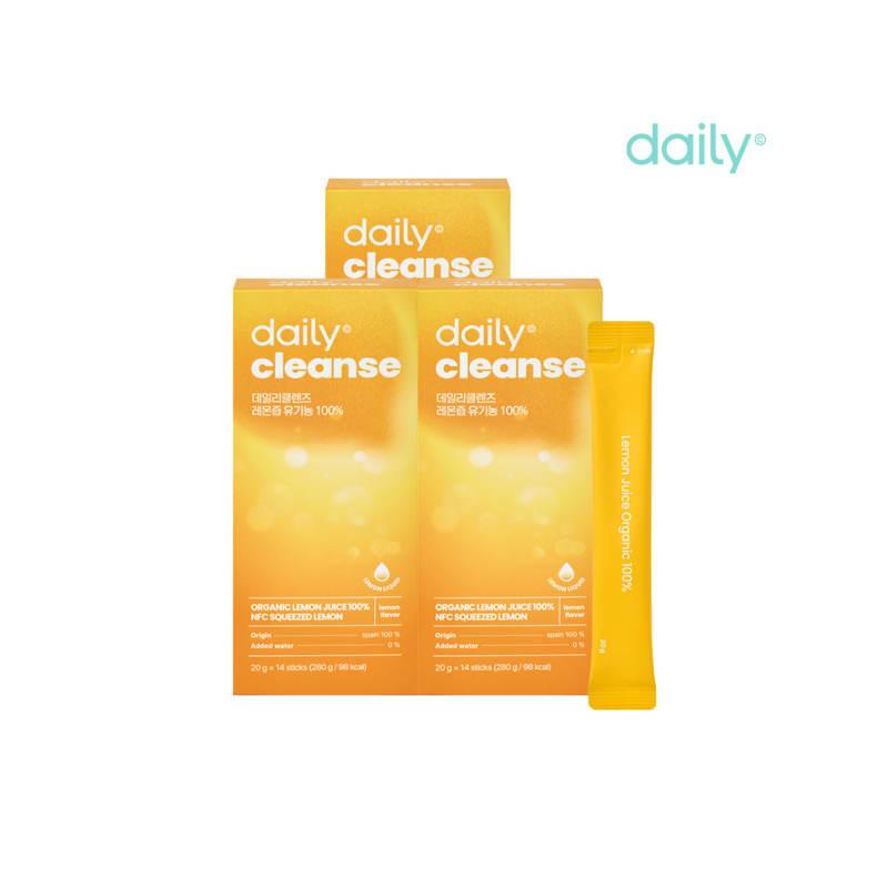Daily Cleanse Organic Lemon Juice 100% NFC Spanish Lemon Stick Juice 14 Packets (3 Packs)