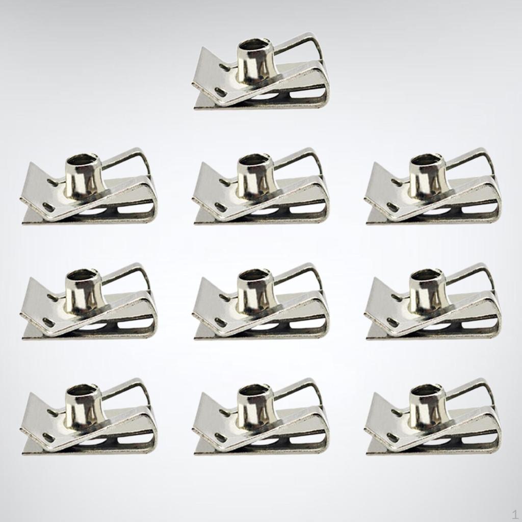 10 kusů příchytek typu U se závitem Nerezová pevná upevňovací spona upevňovací matice pro