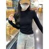 Women's Thermal Fleece Zipper Long-Sleeve T-Shirt with Half-High Collar - Autumn/Winter Warm Base Layer Top