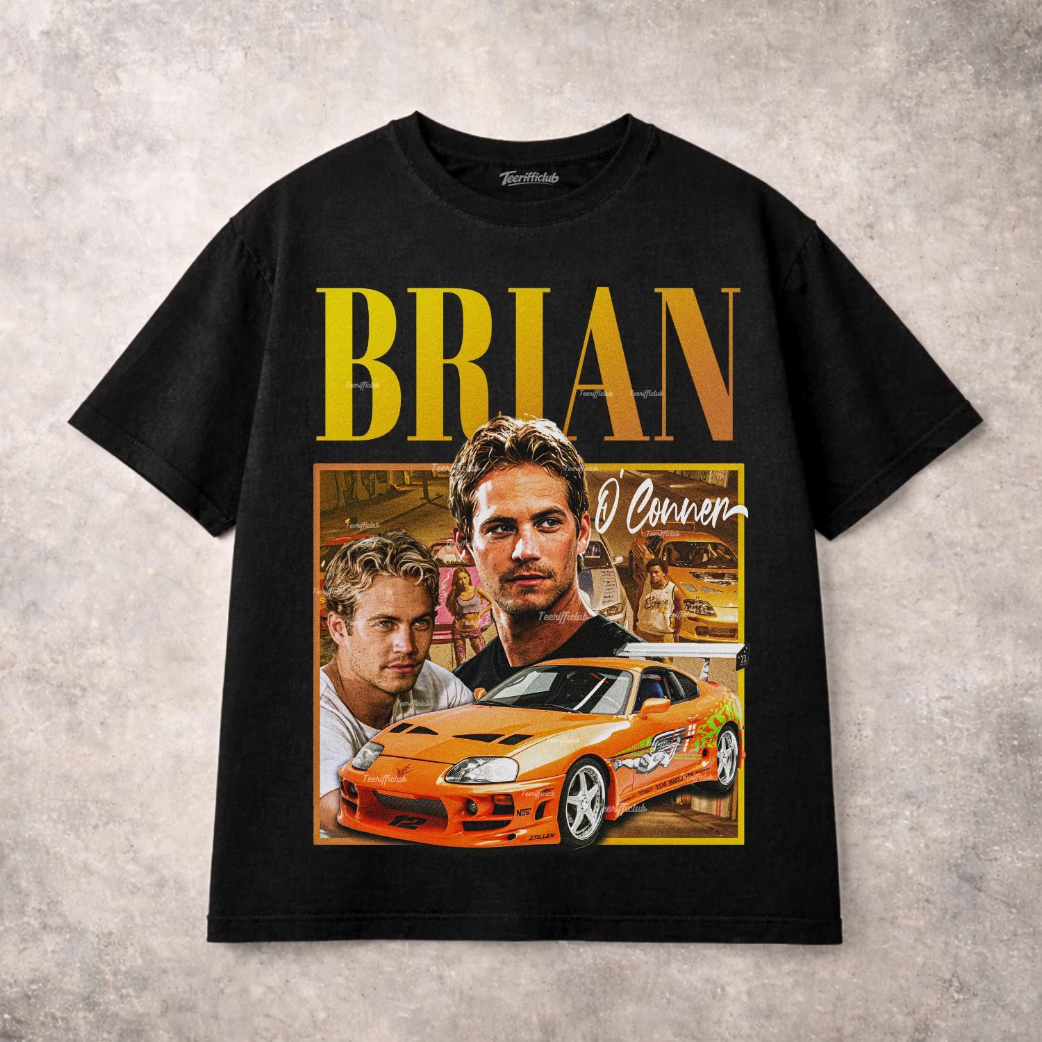 Brian O Conner Fast Furious Paul Walker Graphic T Shirt JDM Movie Unisex Tee 2XL