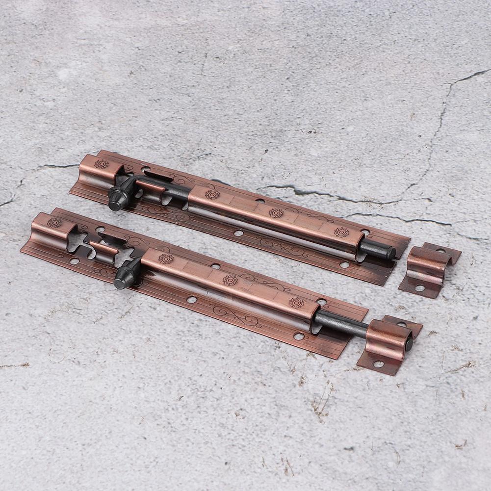 2Pcs AntiThief Security Door Bolt Sliding Latch Lock Gate Window Hardware Fittings