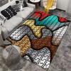 Colorful Abstract Pattern Carpet, Multicolor Wave Design Rug for Home Suitable for Use As an Anti-slip for Living Room Bedroom Sofas