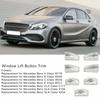 7pcs Window Lift Button Trim Sticker ABS Chrome Silver Replacement for Mercedes Benz A B C E CLA GLA Class W176 W246 W204