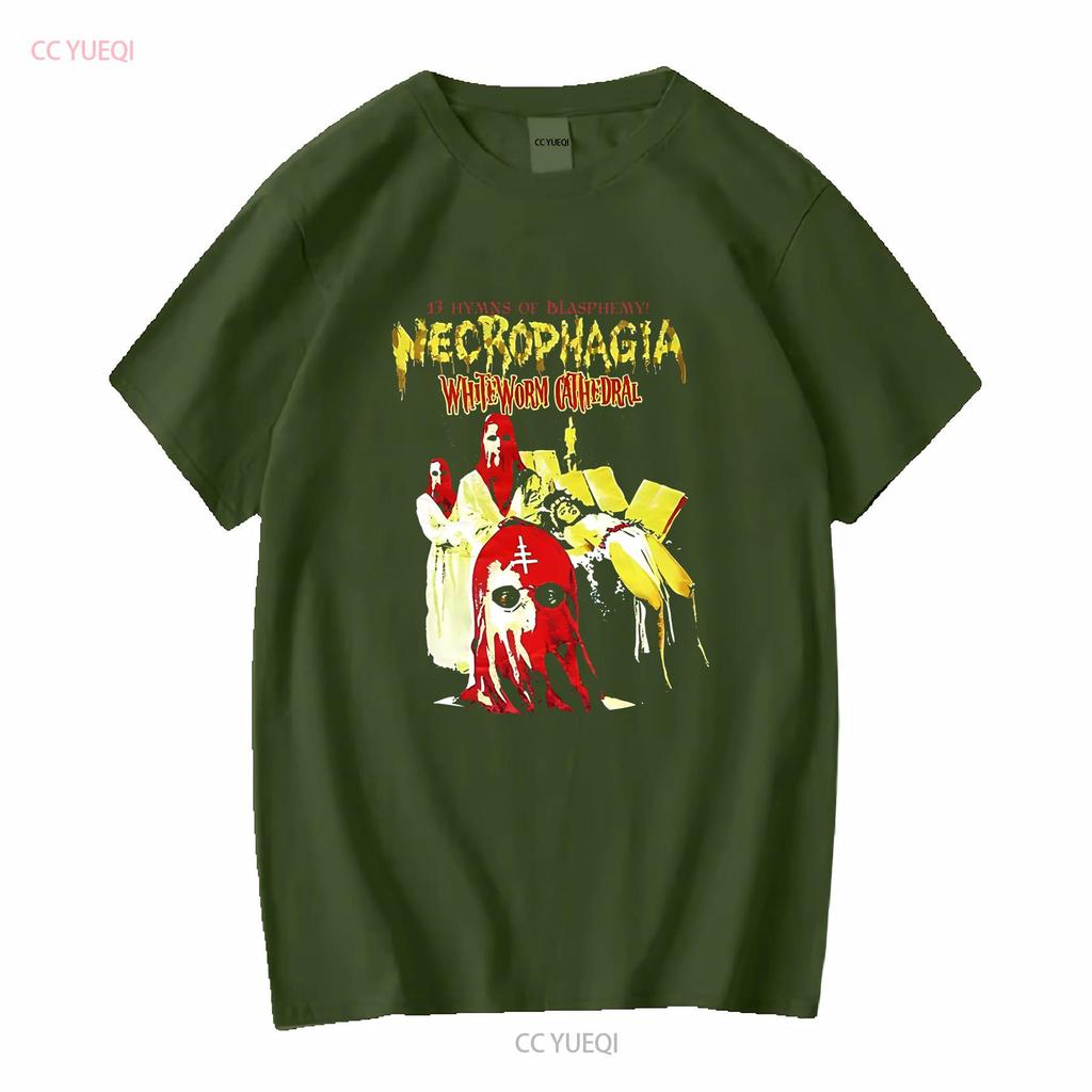 Necrophagia Occult Necro Tour Černé Všechny Velikosti Tričko Dárek VC1636 Dlouhý nebo Krátký Rukáv Vintage Vyprané Unisex Pružné