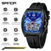 Sanda Unisex Multi-Functional Luminous 50M Waterproof Student Watch with Sunray Dial
