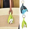 Bag Pendant Imitation Leather Flower Design Handbag Ornament with Metal Buckle Scratch-Resistant Floral Keychain Commuter Bag Accessory