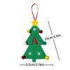Christmas Tree Pendant Ornament with Lanyard 26 Letter Design Felt Fabric Holiday Xmas Tree Hanging Decoration