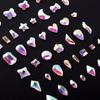 AB Farbe Flachboden Speziell geformter Diamant Symphonie Liebe Stern Schmetterling Nagel Glas Nagelkunst Tragen Nagel Kleiner Schmuck